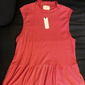 Anthropologie peplum tank top - size large